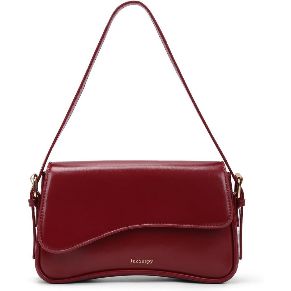 Small Faux Leather Shoulder Bag for Women Y2K Crossbody Purse Clutch Satchel